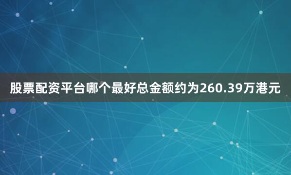 股票配资平台哪个最好总金额约为260.39万港元